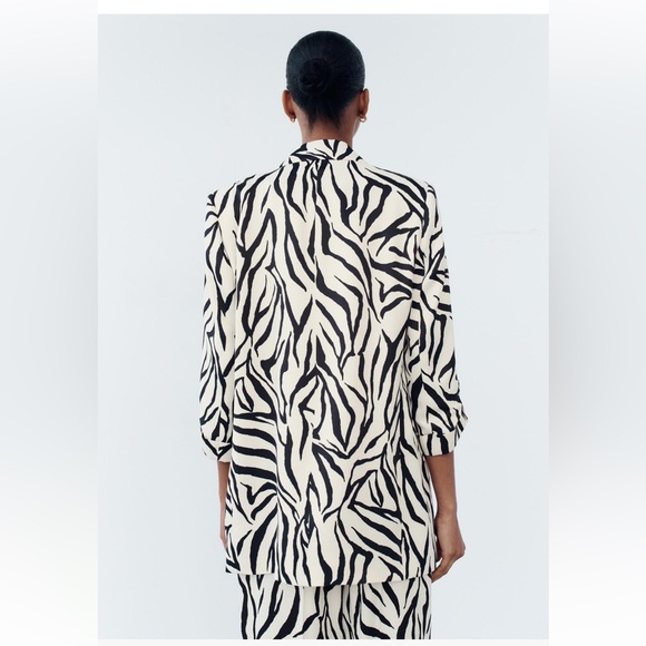 Zara blazer with rolled up sleeves size S new with tags - Picture 5 of 9